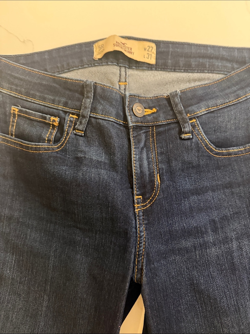 Hollister Women's Dark Indigo Skinny Jeans